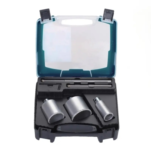 5PC Tungsten Carbide Gritted With Mandrel Hole Saw Kit