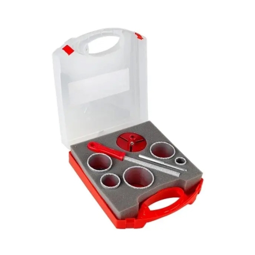 8PC Tungsten Carbide Gritted Hole Saw Kit