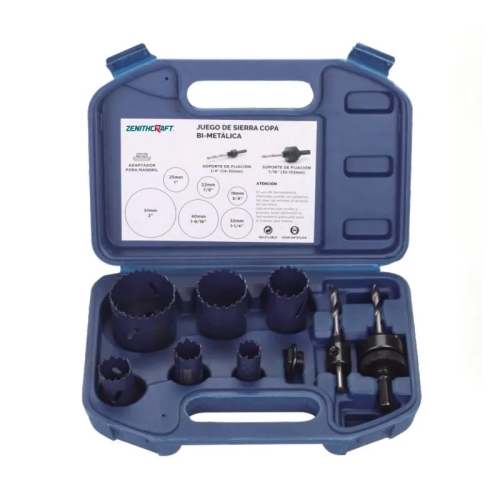 Bi Metal 9 Piece Hole Saw Kit